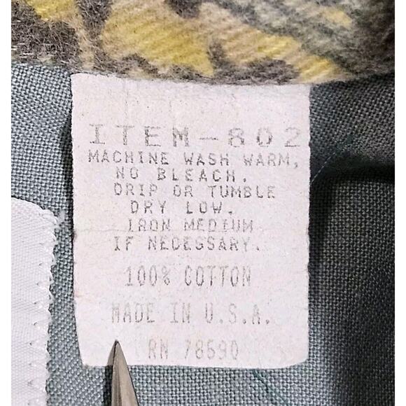 Vintage Bushlan Short Sleeve Button-Up Shirt USA Green Cotton Pockets Logo Men L - Picture 4 of 8